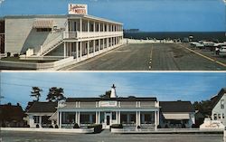 Lighthouse "On the Ocean" Motel and Restaurant Postcard