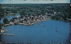 Aerial View of Damariscotta, Lincoln County Maine Postcard Postcard Postcard