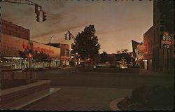 Main Street at Night Postcard