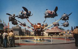 Dumbo Ride - Disneyland Postcard