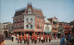 Disneyland Band Plays in Front of Swift's Market House Postcard