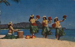 Hula Nani Girls Postcard