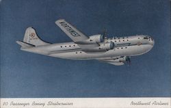 80 Passenger Boeing Stratocruiser Postcard