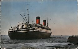 S.S. "Liberte" Compagnie Generale Transatlantique, Le-Havre-New-York Line Postcard