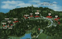 Aerial View of Piney Woods School Postcard