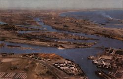 Los Angeles - Long Beach Harbor, Union Oil Company's Natural Color Scenes of the West Postcard