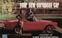 Select Your New European Car, 1965 Postcard