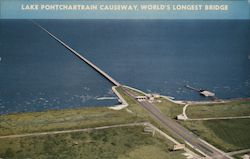 Lake Pontchartrain Causeway, World's longest Bridge Postcard