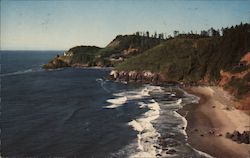 Haceta Head and Lighthouse Florence, OR Postcard Postcard Postcard