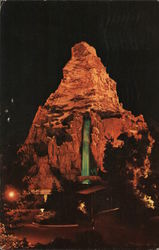 Matterhorn at Night - Disneyland Postcard
