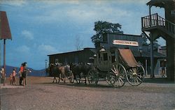 Stage Coach in Ghost Town, Ghost Mountain Park Postcard