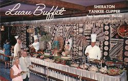 Luau Buffet, Sheraton Yankee Clipper Postcard