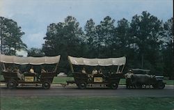 Conestoga Wagon Train, Stephen Foster Memorial Postcard