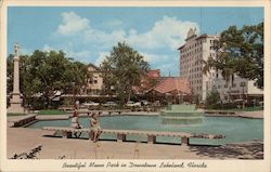 Beautiful Munn Park in Downtown Lakeland, Florida Postcard Postcard Postcard