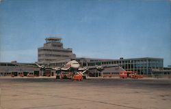 Capital Airline Plane - General Mitchell Field Airport Postcard