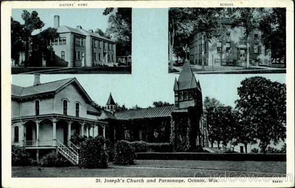 St. Joseph's Church And Parsonage Oconto Wisconsin