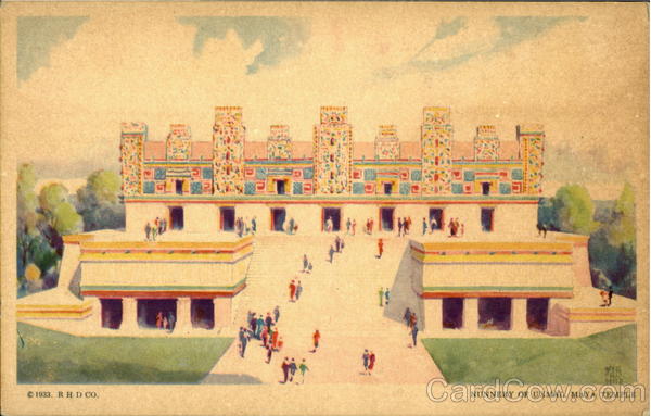 Nunnery Of Uxmal Maya Temple 1933 Chicago World Fair