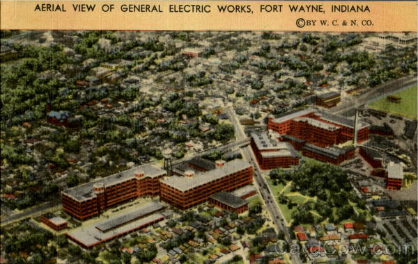 Aerial View Of General Electric Works Wayne Indiana