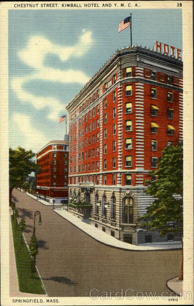 Kimball Hotel And Y. M. C. A, Chestnut Street Springfield Massachusetts