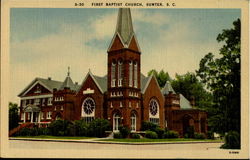 First Baptist Church Sumter, SC Postcard Postcard