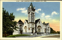 First Christian Church Johnson City, TN Postcard Postcard