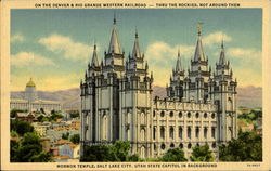 Mormon Temple Postcard