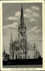 Sacred Heart Church Rutland, VT Postcard Postcard