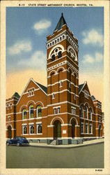 State Street Methodist Church Bristol, VA Postcard Postcard