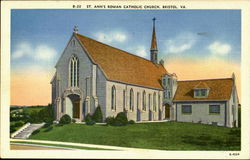 St. Ann's Roman Catholic Church Bristol, VA Postcard Postcard