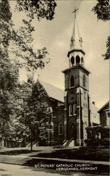 St. Peters Catholic Church Vergennes, VT Postcard Postcard