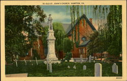 Old St. John's Church Hampton, VA Postcard Postcard