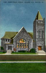 First Presbyterian Church, College Ave Beaver Falls, PA Postcard Postcard