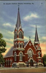 St. Joseph's Catholic Church Petersburg, VA Postcard Postcard