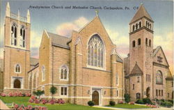 Presbyterian Church And Methodist Church Postcard