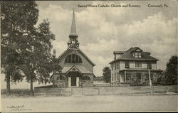 Sacred Heart Catholic Church And Rectory Postcard