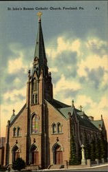 St. John's Roman Catholic Church Freeland, PA Postcard Postcard