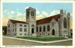 Grace Evangelical Church Lewistown, PA Postcard Postcard