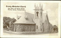 Trinity Methodist Church, East Main and Spang Streets Roaring spring, PA Postcard Postcard