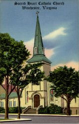 Sacred Heart Catholic Church Winchester, VA Postcard Postcard