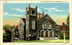 First Methodist Church Parkersburg, WV Postcard Postcard