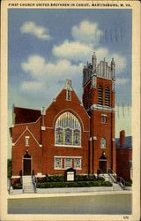 First Church United Brethren In Christ Martinsburg, WV Postcard Postcard