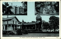 St. Joseph's Church And Parsonage Postcard