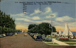 Beautiful Approach To Recreation Pier Along Yacht Basin Postcard