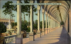 Archway Along Inner Court Of Ringling Art Museum Postcard