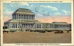 New Building Of The Christian Science Publishing Society In Boston, Massachusetts Avenue Postcard