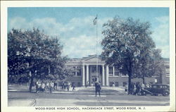 Wood-Ridge High School, Hackensack Street New Jersey Postcard Postcard