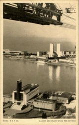 Lagoon And Island From Skyride 1933 Chicago World Fair Postcard Postcard