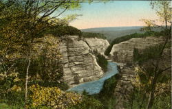 Below Middle Falls, Letchworth State Park Castile, NY Postcard Postcard