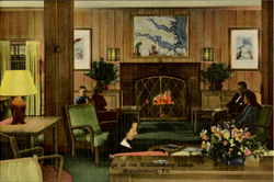 Lounge Of The Williamsburg Lodge Virginia Postcard Postcard