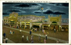 The Casino Auditorium And Plaza At Night Postcard